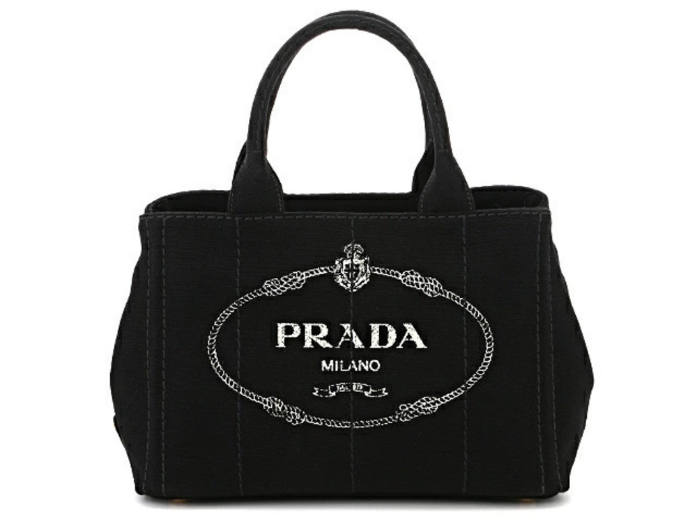 Prada Canapa Canvas Black Nero Black Handbag